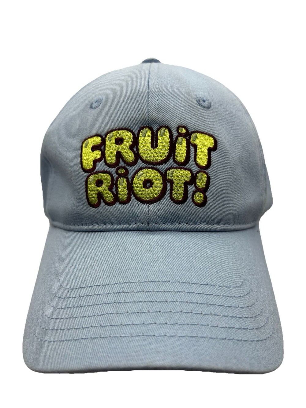 Fruit Riot "Not For Wimps" Embroidered Baseball Cap - Light Blue
